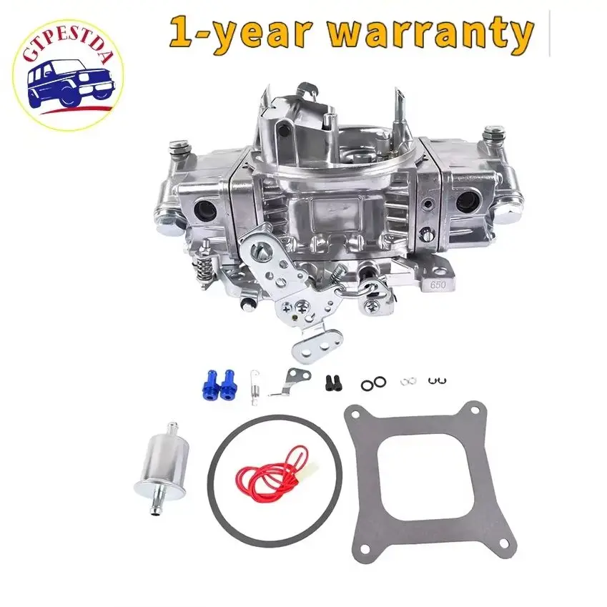 

New Carburetor Carb BR-67255 4 Barrel 650 CFM Brawler Double-Pumper Carburetor E-Choke bbl Rep. for Holley Carburettor 650CFM
