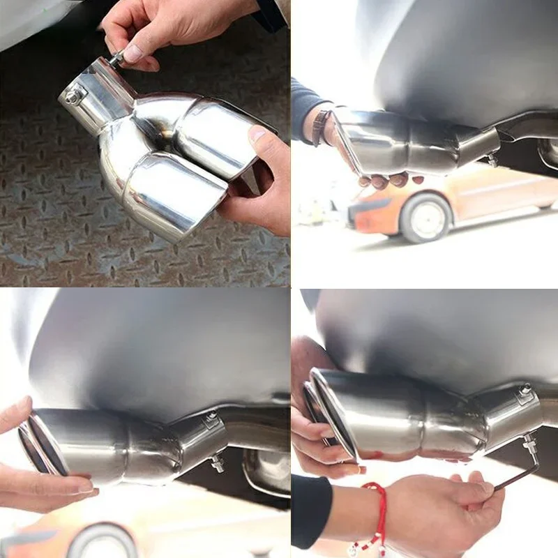 2016 2017 2018-2021 For Toyota C-HR C HR CHR Exterior Accessories Exhaust End Tip Pipe Muffler Stainless Steel 1pcs