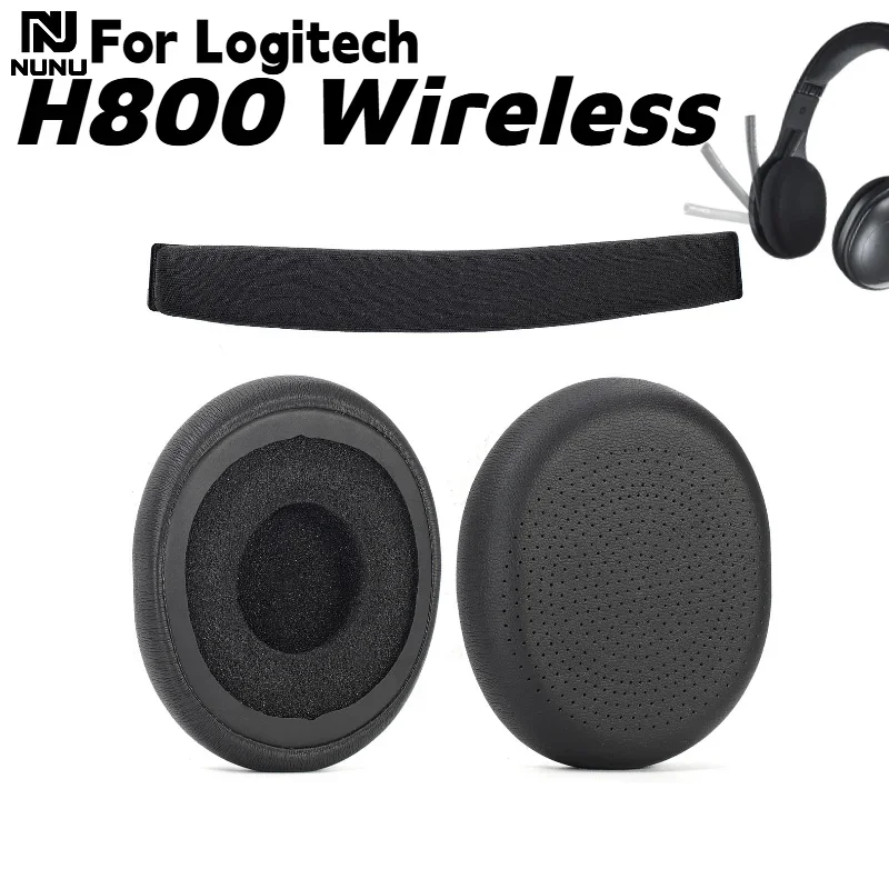Replacement protein leather Ear Pads Cushions /Head beam cushion for Logitech H800 Wireless Headphone repair parts