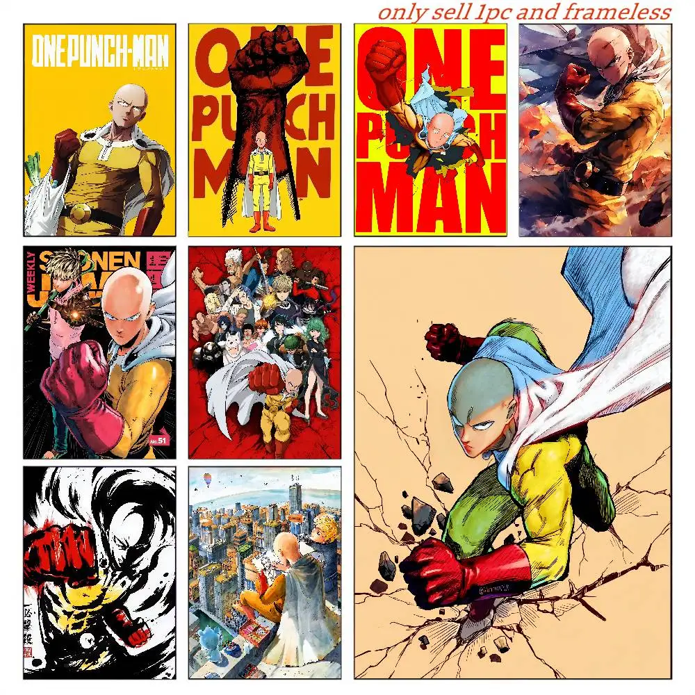 One Punch Man Poster Print For Living Room Home Decor Classic Japanese Anime Aesthetic Canvas Painting Wall Art HD Picture