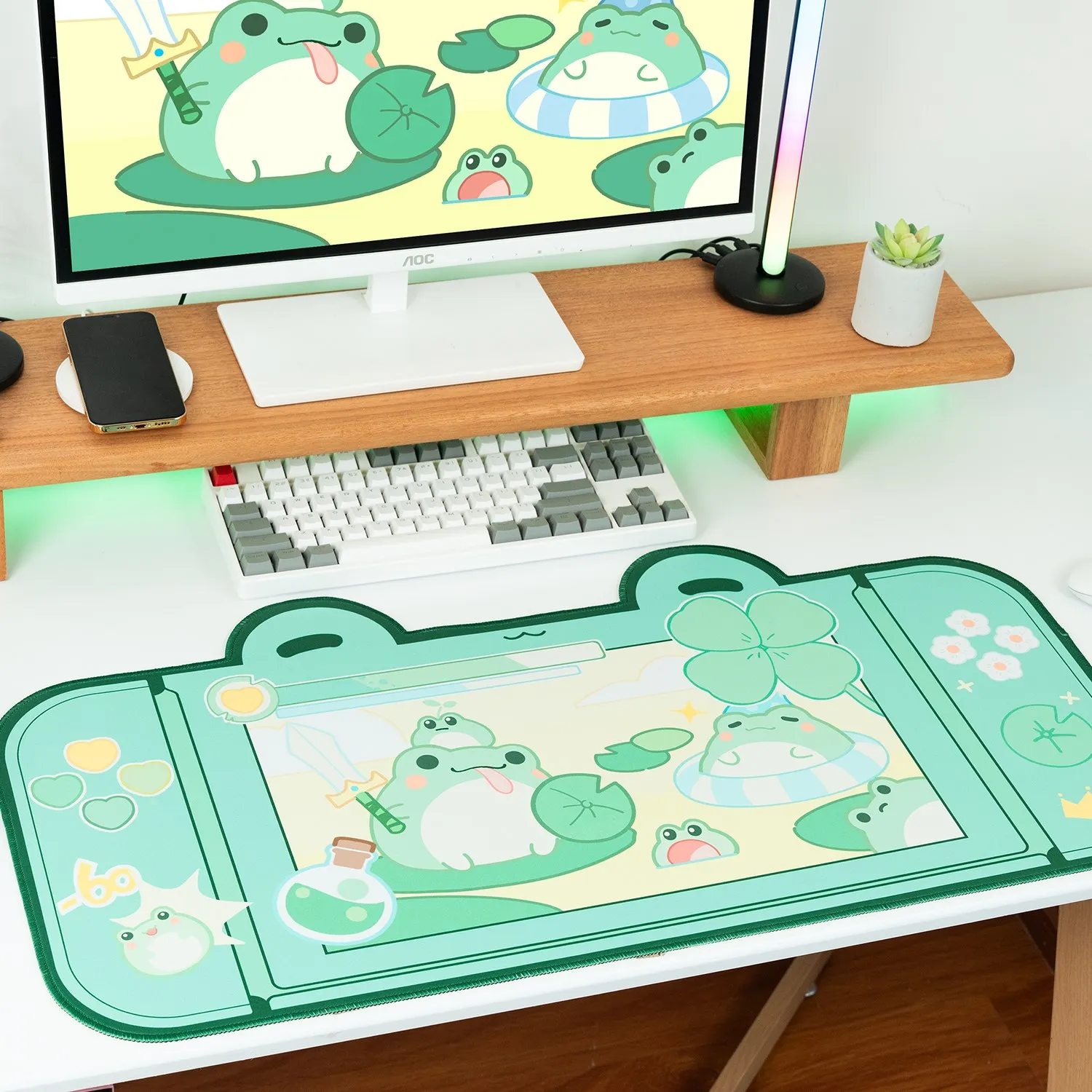 GeekShare-Tapis de souris grande taille 79cm x 34.5cm, Shlavabo Party, bleu, ordinateur, Moudescriptif ads Gamer, bureau, polymères, table, mignon, média, non ald Fashion