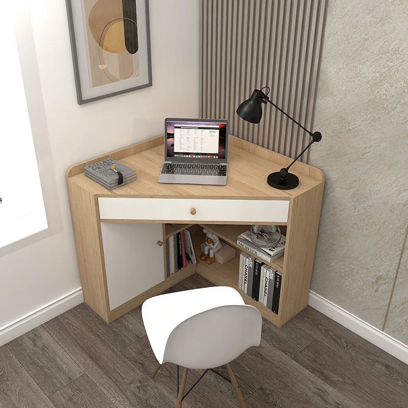 Corner computer desk bedroom small apartment corner dresser integrated small