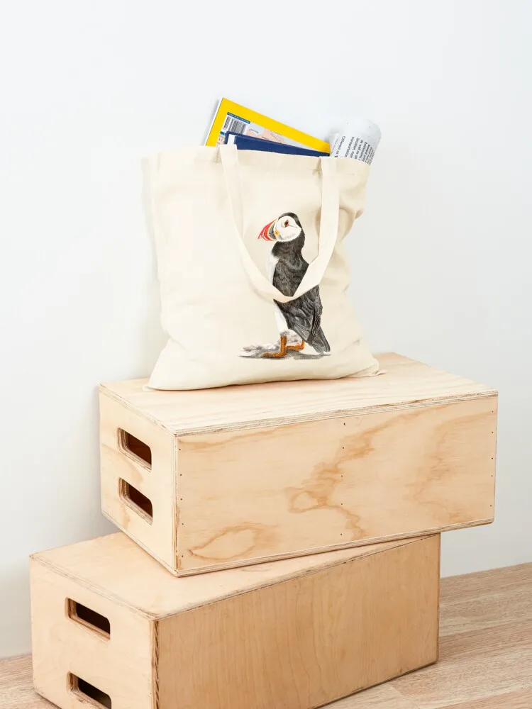 Puffin being a puffin Tote Bag canvas shopping bag supermarket folding bag reusable shopping Candy bags