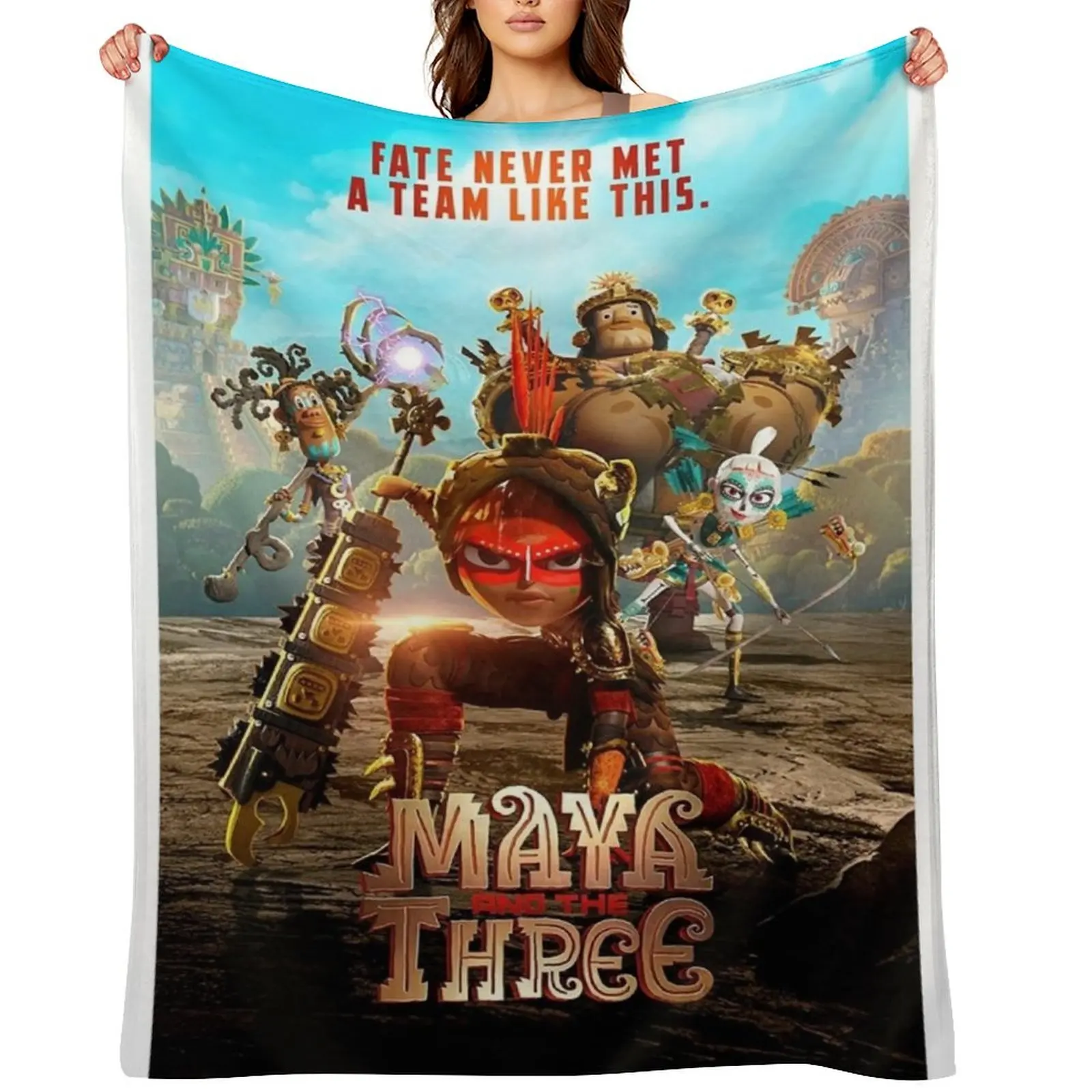 

Maya and the three Throw Blanket bed plaid Thermals For Travel Sleeping Bag Quilt Blankets