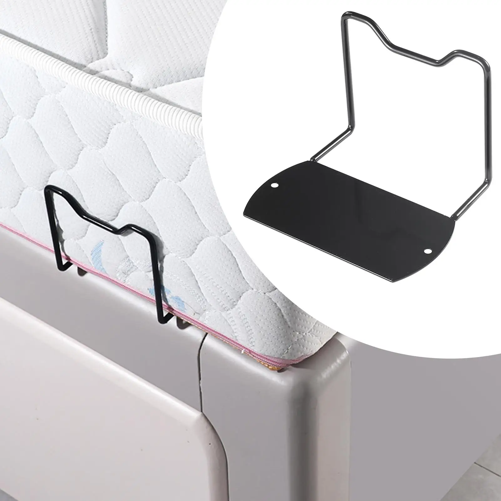 2pcs Bed Mattress Slide Stopper Metal Mattress Corner Retainers Bar For Adjustable Beds Non-Slip Mattress Frame Holder