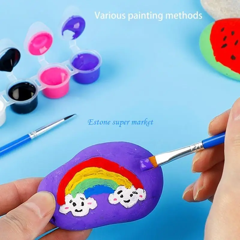 090B 어린이 낙서 그림 장난감 낙서 키트 바위 장난감 아동 소년 소녀 미술 학습 세트