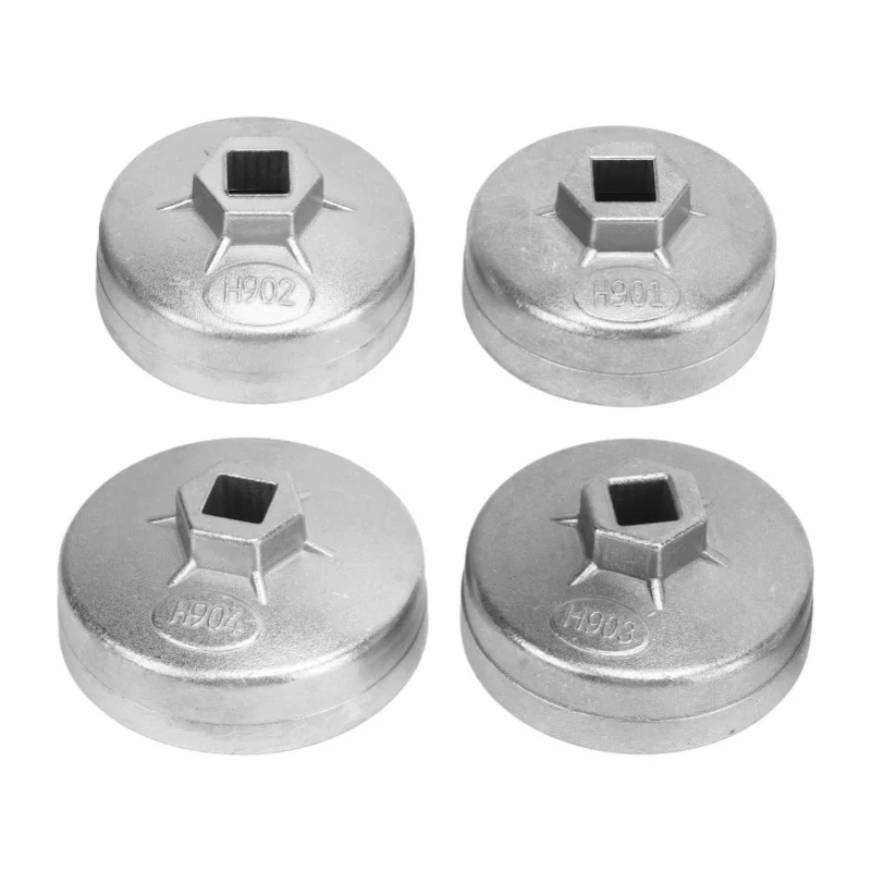 

Набор из 4 ключей для масляных фильтров из алюминиевого сплава, эффективный инструмент для снятия крышки масляного фильтра, замена для Bluebird