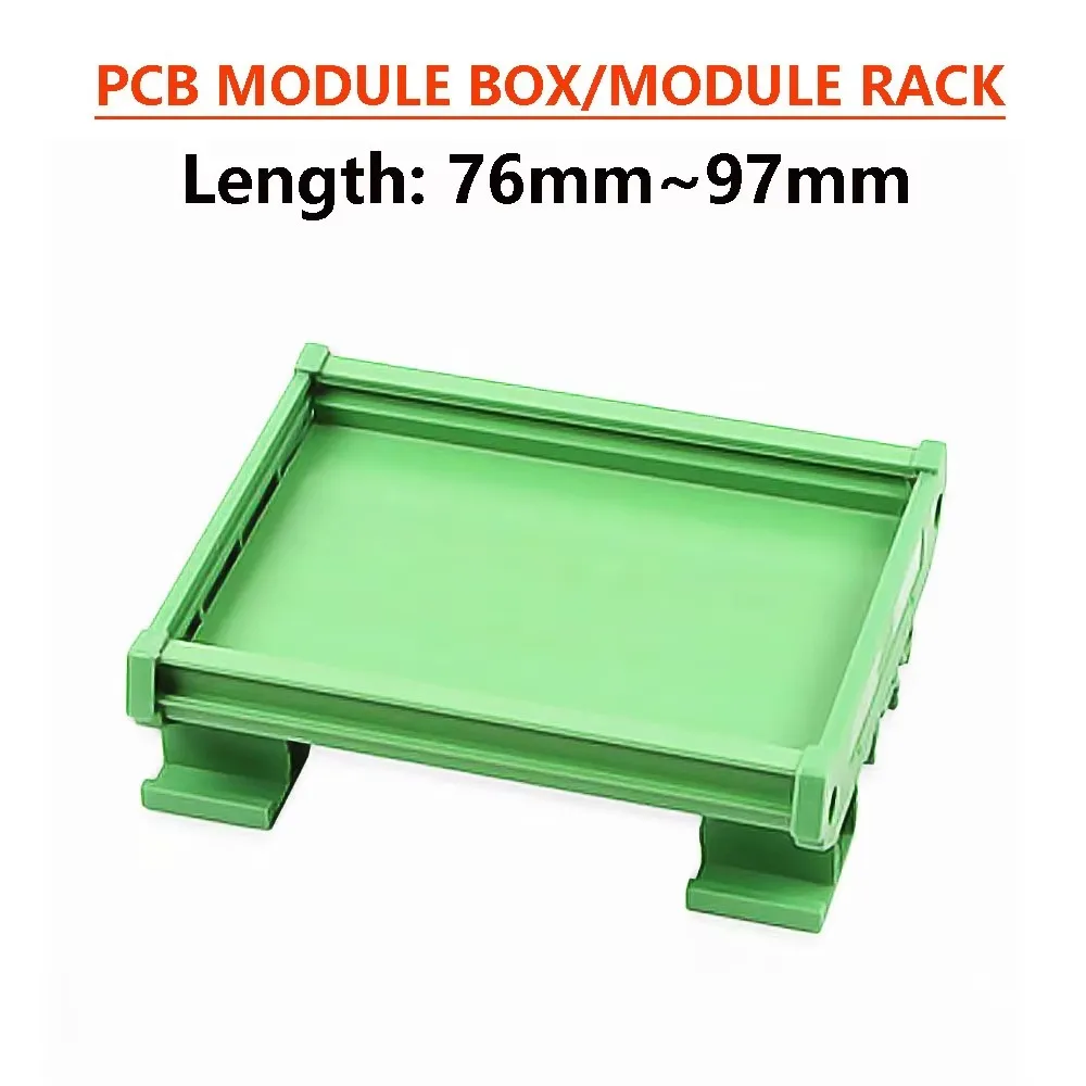 PCB Bracket Holder Box Housing 72mm Wide Length 76mm~97mm for DIN rail installation module