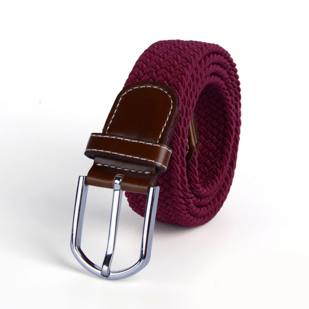 

Universal Stretch For Men Women Elastic Fabric Woven Pu End No Holes Adjustable Pants Slacks Shorts Gift Idea