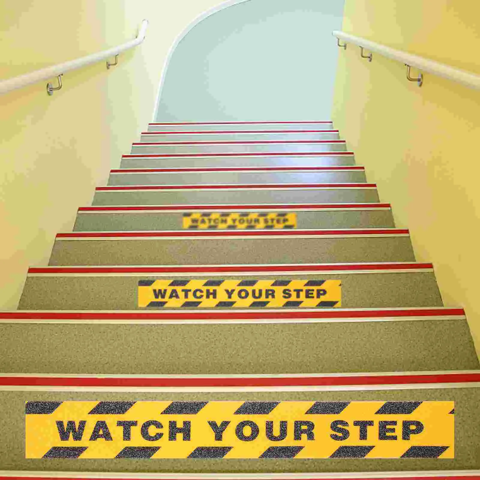 Watch Your Step Sticker Safety Tape Nail Sticker Floor Decals Construction Nail Caution Adhesive