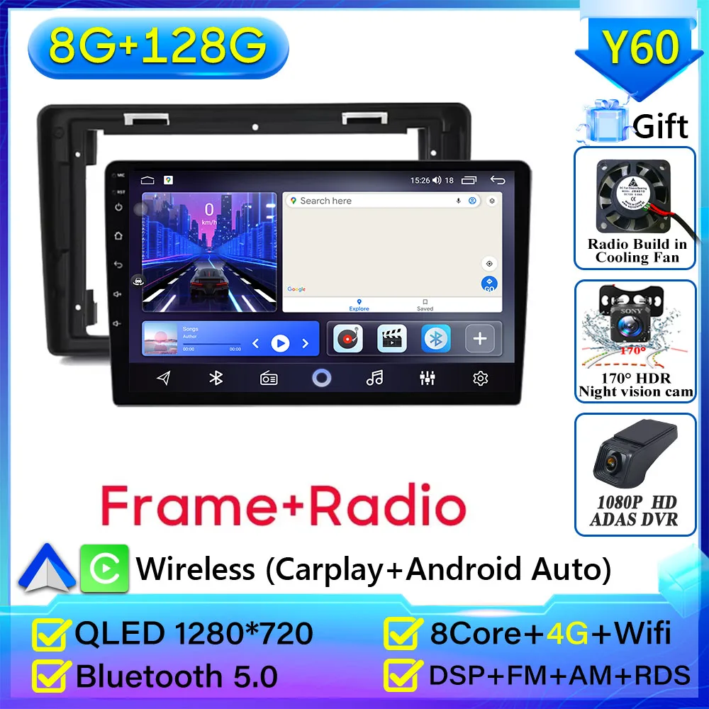Autoradio Voor FIAT PANDA 2003 2004 2005 2006-2012 Navigatie GPS Android Auto Stereo Multimedia Speler Carplay Autoradio Geen 2din