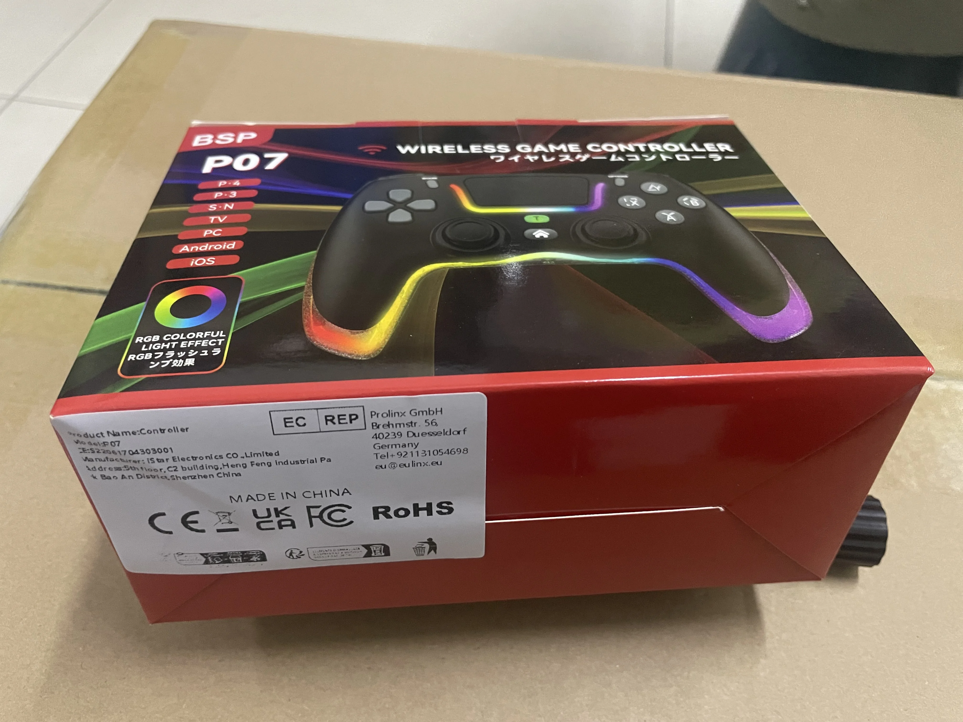 

P07 Wireless Joystick For PS4 Switch IOS/Android/PC RGB Gaming Controller Bluetooth Handle Console Accessories No Delay Gamepad