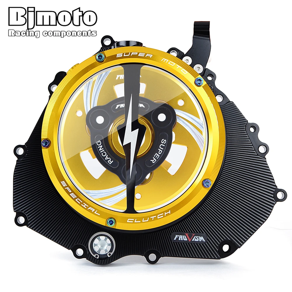 Z400 CNC Engine Racing coperchio frizione trasparente per Kawasaki ninja 400 Ninja400 Z400 2018 2019 2020 2021 2022 2023 2024