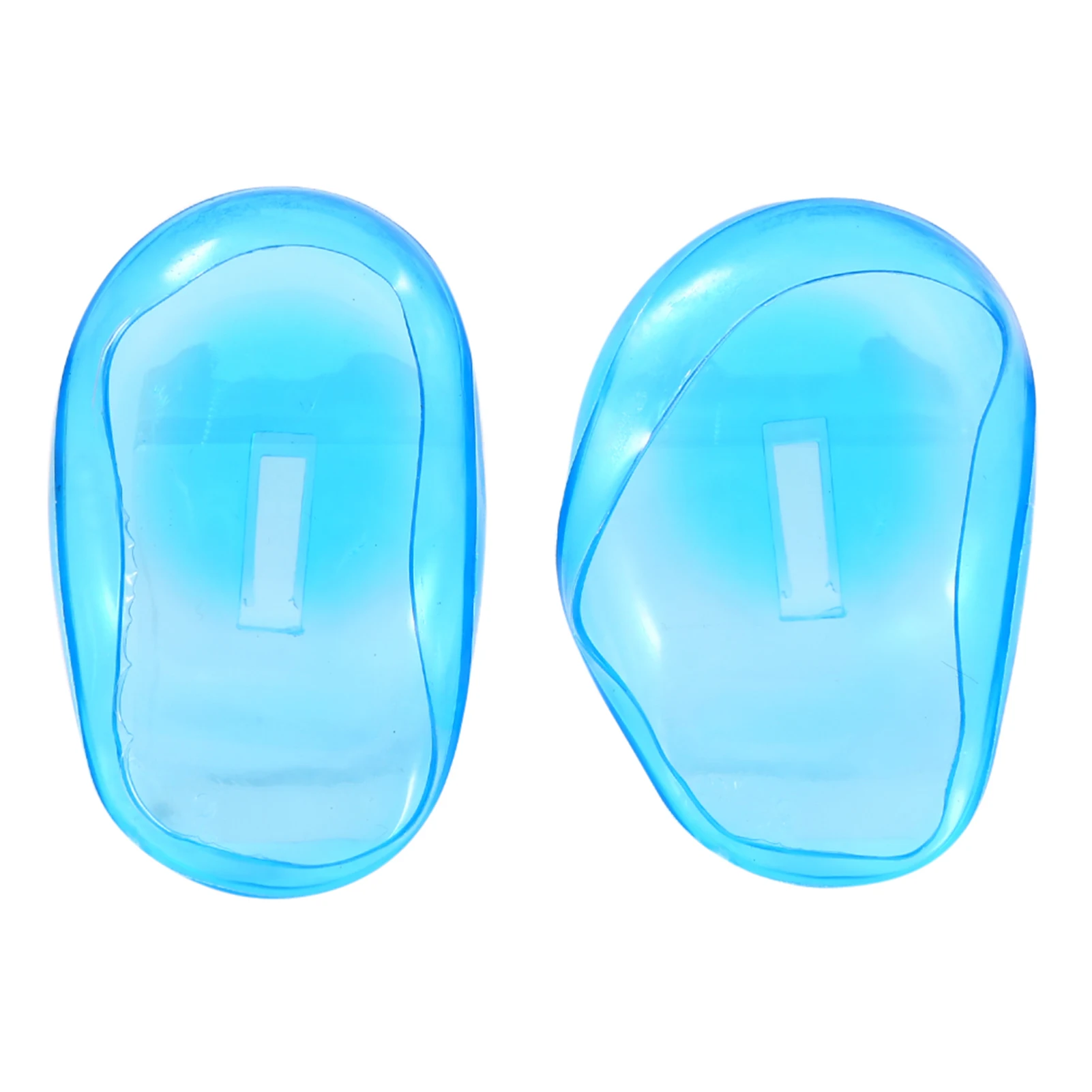 1Pair Clear Blue Ear Cover Anti Staining Plastic Guard Protects Earmuffs Hair Dye Salon Color Ear Care