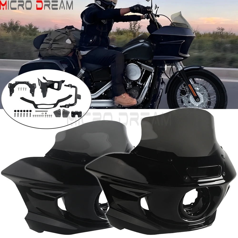 

For Harley Softail Low Rider S 117 FXLRS 2022-2025 ST Fairing Brackets Fairing Windshield Motorcycle Front Headlight Cowl Kit