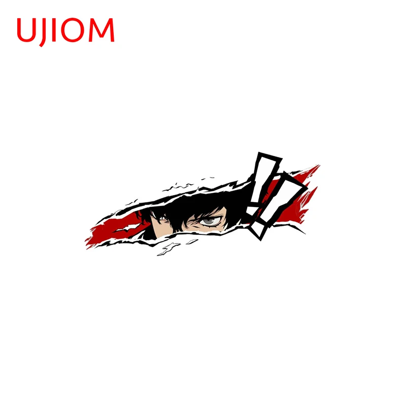 UJIOM 13cm X 5.8cm Creativite Tear Anime Eye Wall Sticker Interesting Sunscreen Living Room Cupboard Decal Wallpapers Home Decor