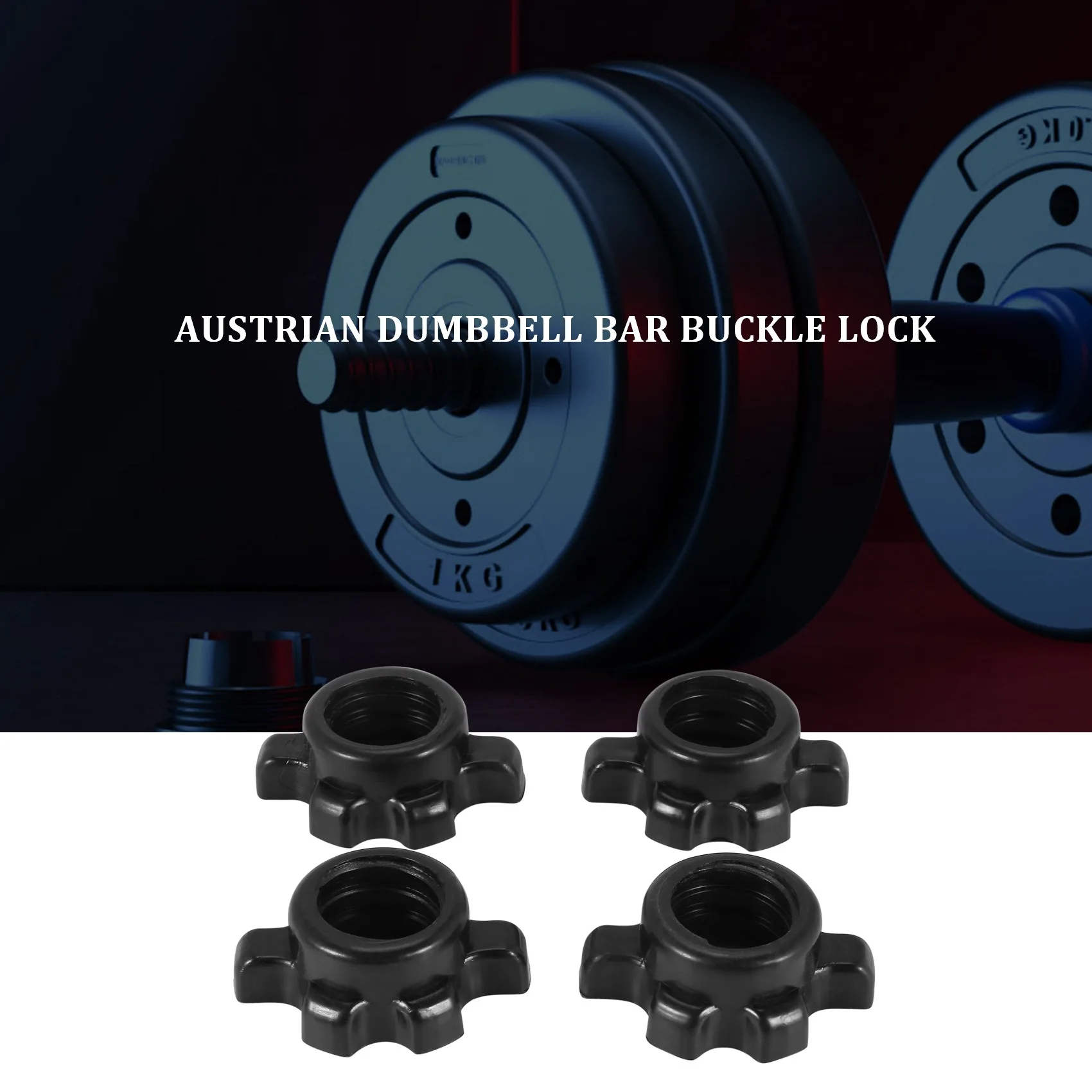 Hot 4Pcs Dumbbell Bar Nut Barbells Screw Clamp Dumbell Weight Lifting Fitness Equipments Accessories