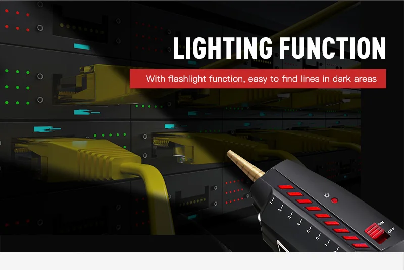 Draad Tracker Laser Licht Glasvezel Tester Led Poe Schakelaar Bnc RJ11 RJ45 Line Finder Draad Tracer Ethernet Lan Netwerk kabel Tool