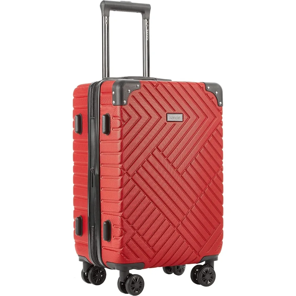 kensie Tigard ラゲッジ、レッド、3 点セット (28 インチ/24 インチ/20 インチ)