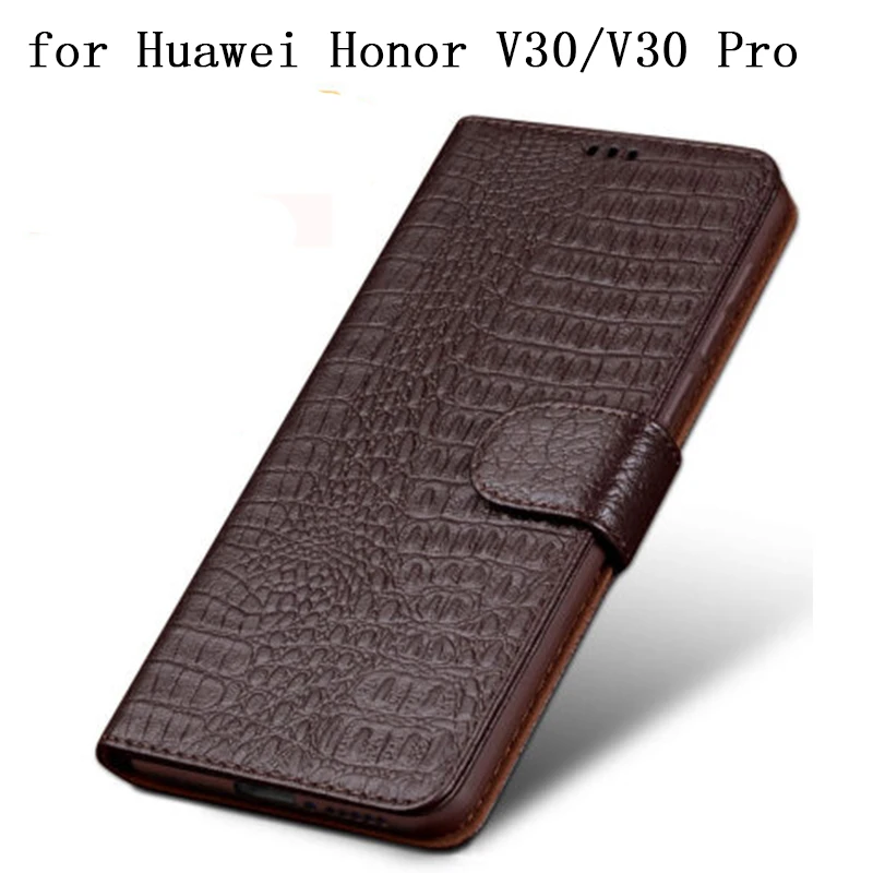 

Luxury Genuine Cow Leather Case Cover Huawei Honor V30 Pro Covers Cases Flip Magnetic Phone Skin Huawei Honor V30 V30Pro.