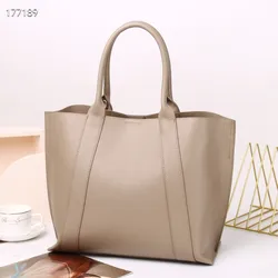 Large Real Cow Leather Tote Bag Casual Genuine Leather Handbag Women Fashion Ladies Shoulder or Messenger Bags