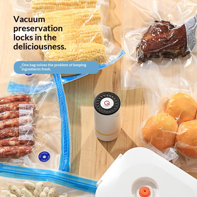 Mini USB Electric Handheld Vacuum Sealer Pump Automatic Food Storage Vacuum Machine with Vacuum Bags