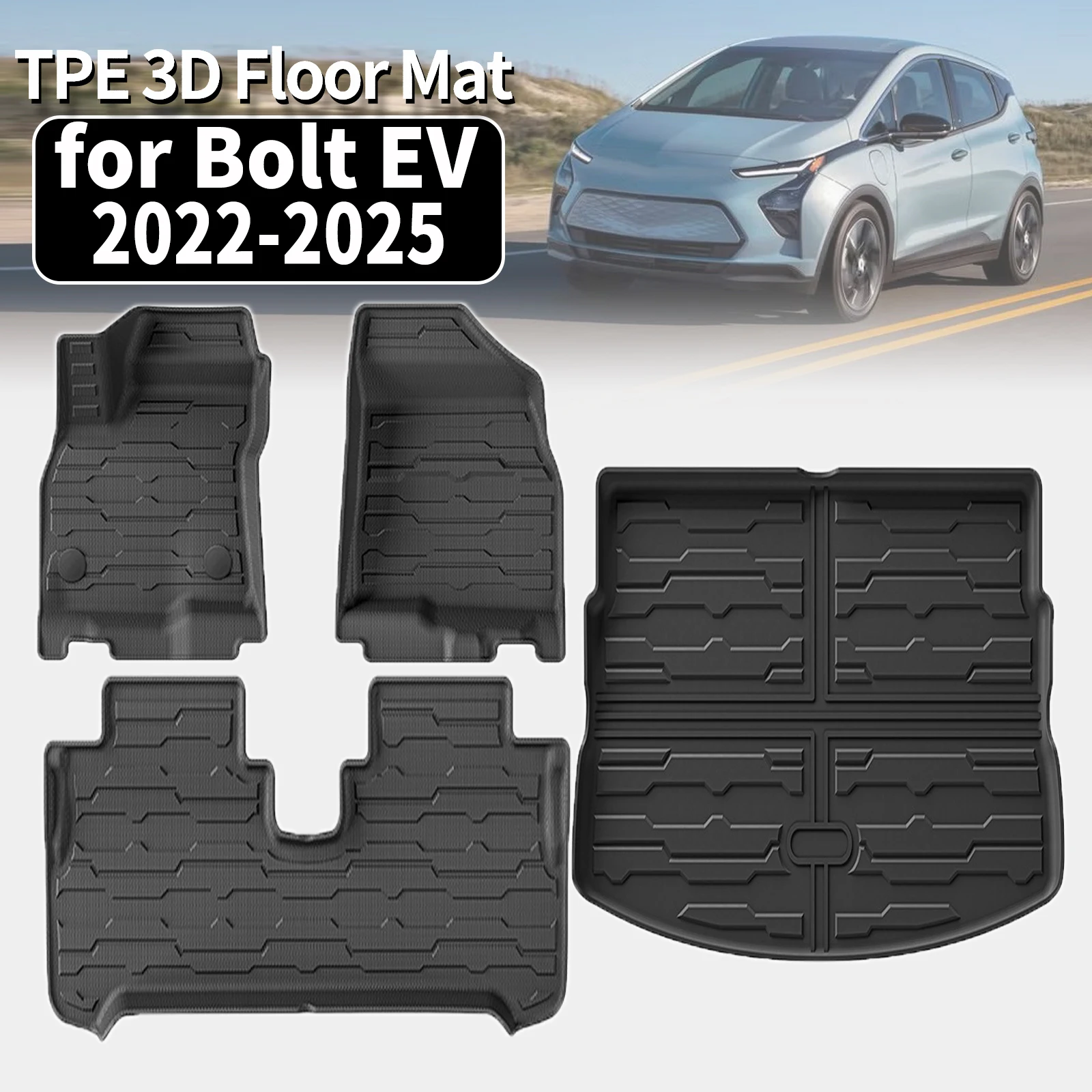 for Chevrolet Chevy Bolt EV 2025 2024 2023 2022 (Not fit for EUV) Eco-Friendly Non-Slip TPE Car Mats Accessories