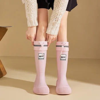 사계절을위한 여성용 방수 장화 미끄럼 방지 부드러운 바닥 편안한 비 착용 장화 야외 주방 고무 신발 여성 Best5 사계절을위한 여성용 방수 장화 미끄럼 방지 부드러운 바닥 편안한 비 착용 장화 야외 주방 고무 신발 여성 Best5