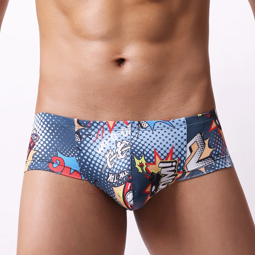 Man Boxers Printed Underpants U Convex Panties Male Fashion Comfortable Shorts Mens Solid Breathable Underwear