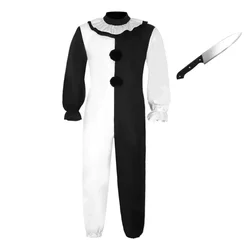 Terrifier Art Clown Cosplay Costume Joker Disguise Jumpsuit Girls Fancy Dress Up Horror Dress Suit Halloween Carnival Party