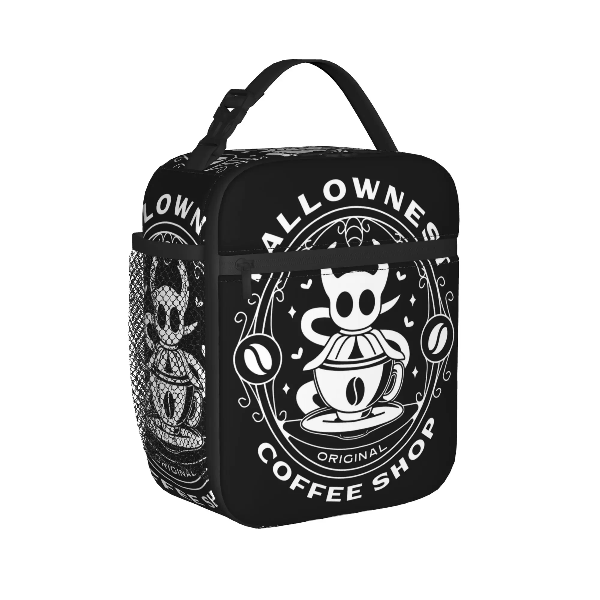 Hallownest Coffee Emblem Hollow Knight Silksong Thermal Insulated Lunch Bags for Food Bag Container Cooler Thermal Lunch Boxes