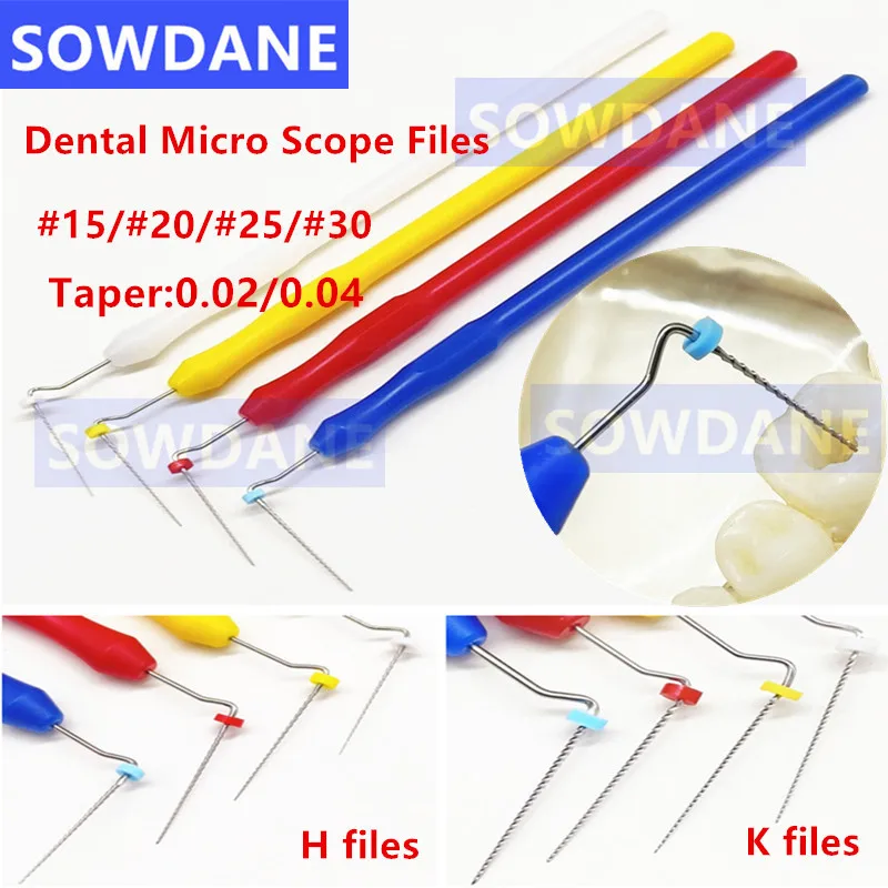 Dental Micro Scope File For Root Canal H File K Files Cleaning Probe Dental Endodontic Measurement Accessories Taper 0.02 0.04