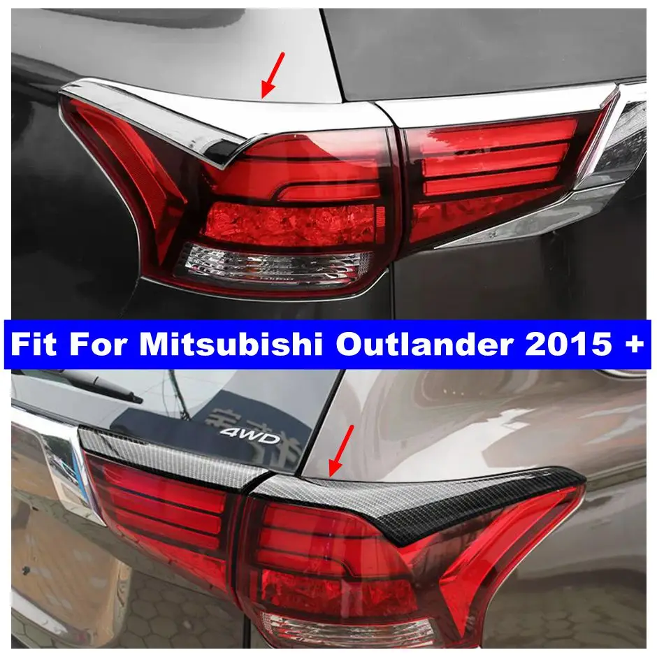 

Chrome Rear Tail Lights Lamp Eyelid Eyebrow Molding Decor Panel ABS Accessories Cover Trim For Mitsubishi Outlander 2015 - 2021