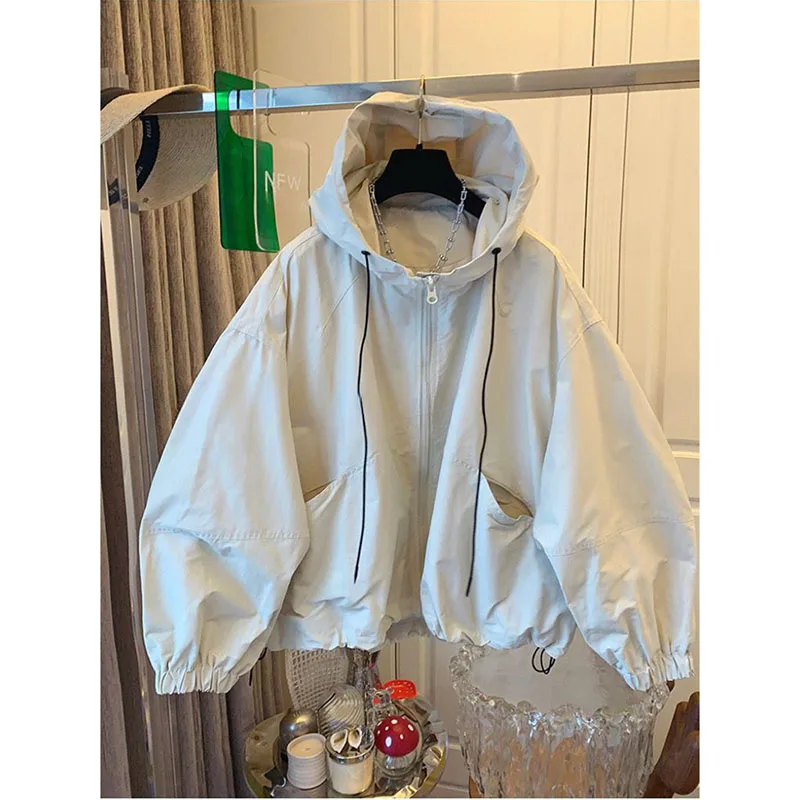 

Солнцезащитное пальто, женская новая свободная дышащая куртка большого размера, мода 2025 года, уличный тонкий быстросохнущий топ, легкое пальто