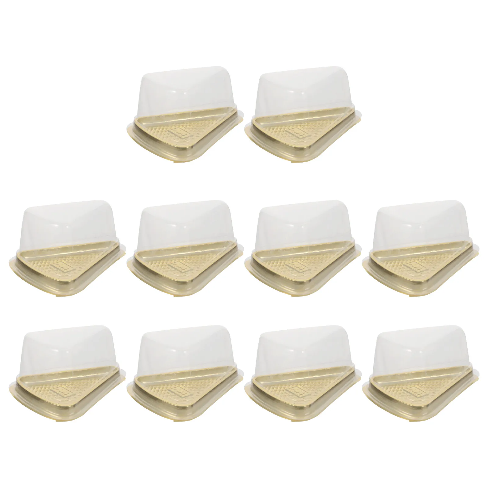 100Pcs Multipurpose Pastry Boxes Safe Material Show Layers Cakes Pies Freezing Storing Bakery Shops Triangular Storage Boxes