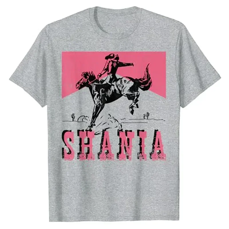 Western Shania First Name Punchy Cowboy Cowgirl Rodeo Style T-Shirt Funny Cute Howdy Tee Short Sleeve Greeting Quote Outfit Gift