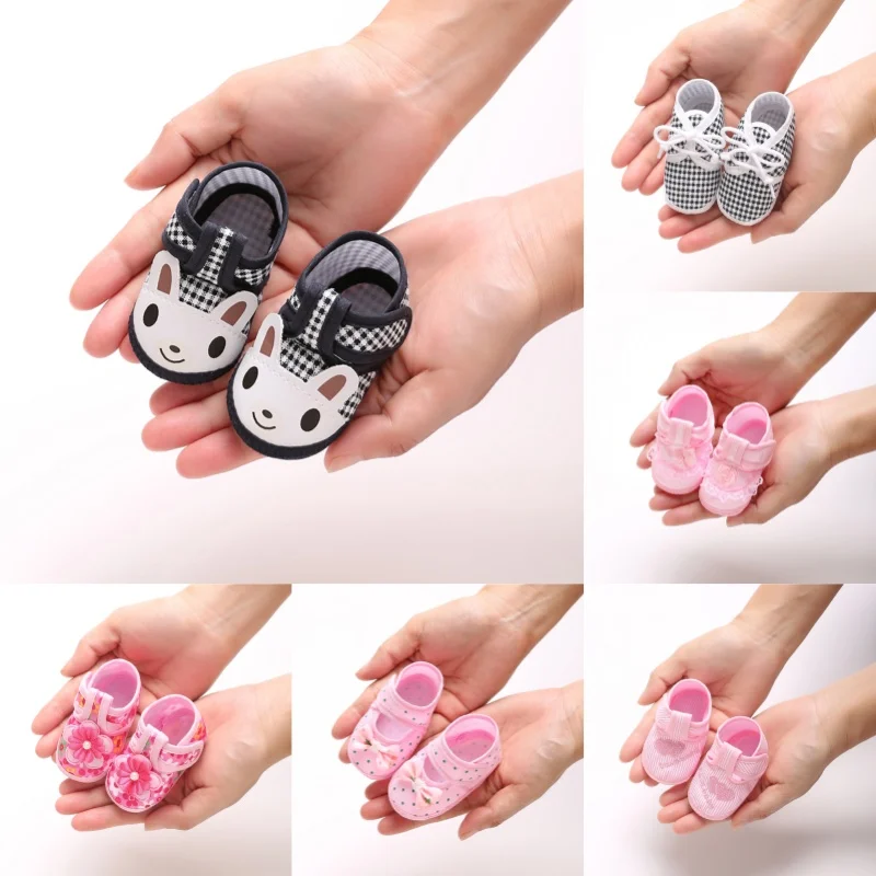 Cute Cartoon Newborn Baby Baptismal Shoes Soft And Comfortable The First Pair Of Baptismal Shoes Soft Soled Baby Walking Shoe