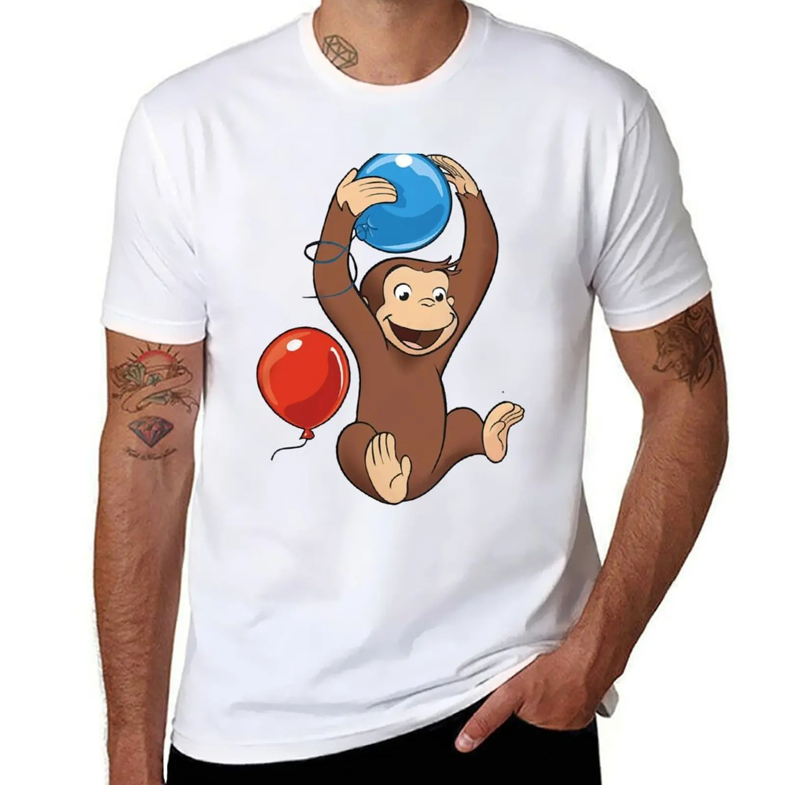 

Curious George T-Shirt essential t shirt funny t shirts cotton T-Shirt