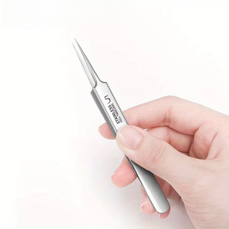 7pcs 1set Acne Mee-eter Verwijderen Naalden Puistjes Mee-eter Clip Pincet Zwart Hoofd Porie Cleaner Diepe Reiniging tool