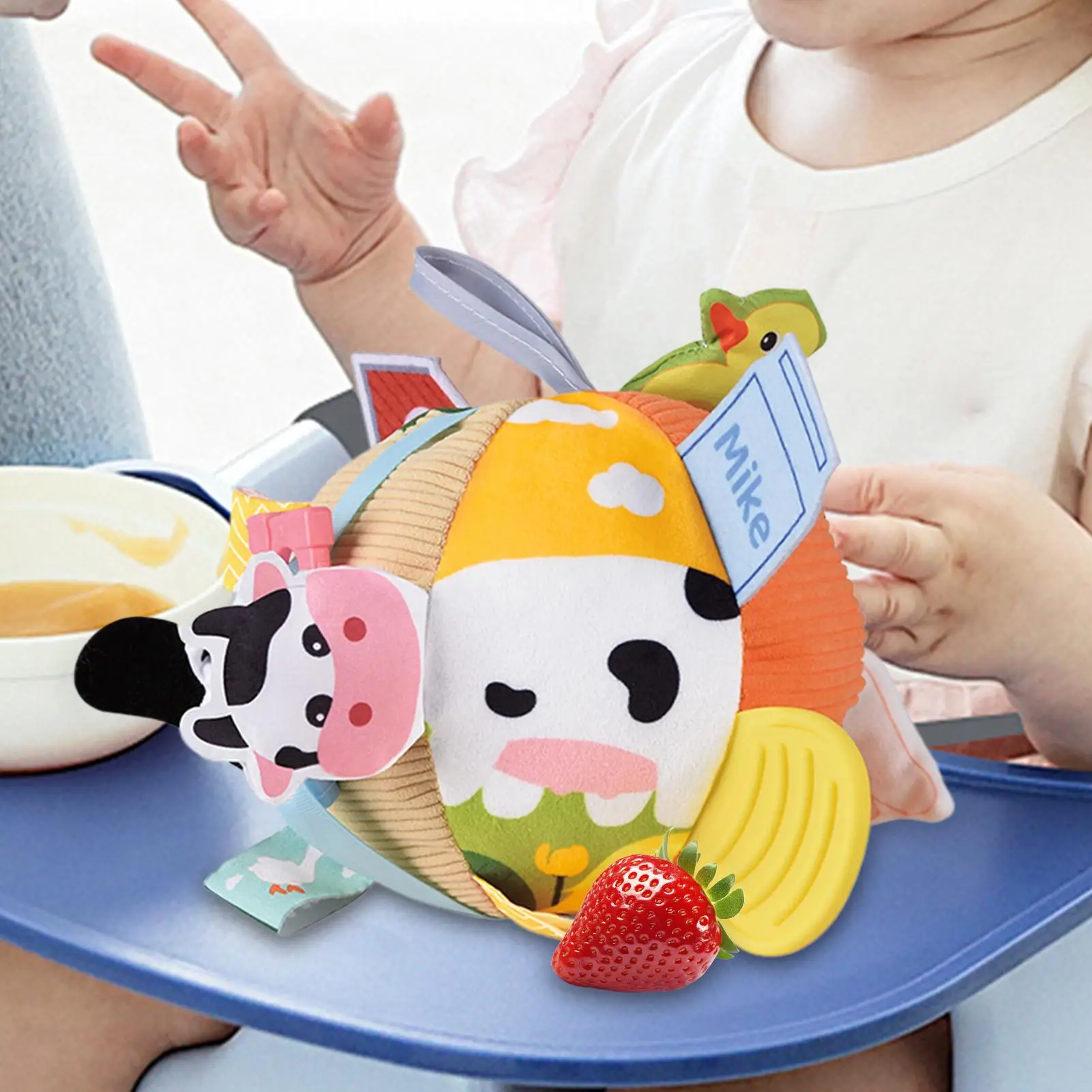 아기용 소프트 볼, 0-6개월 아기용 질감 있는 씹는 장난감, 손 잡기 운동 능력 발달, 감각 놀이 학습, 치아 발달