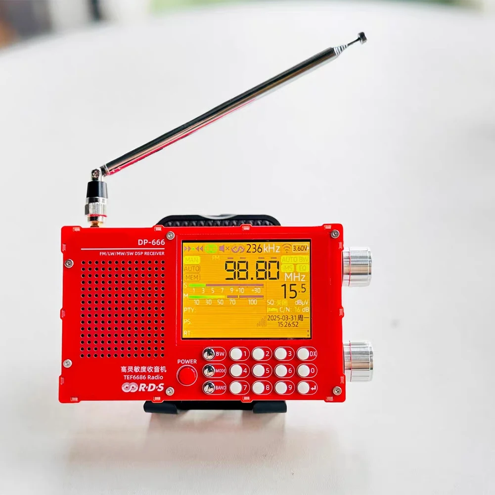 M85K DP-666 TEF6686 Радио Высокочувствительный полнодиапазонный FM AM LW MW SW Коротковолновый ESP32 RDS 2,8-дюймовый IPS ЖК-дисплей M85K DP-666 TEF6686 Радио Высокочувствительный полнодиапазонный FM AM LW MW SW Коротковолновый ESP32 RDS 2,8-дюймовый IPS ЖК-дисплей
