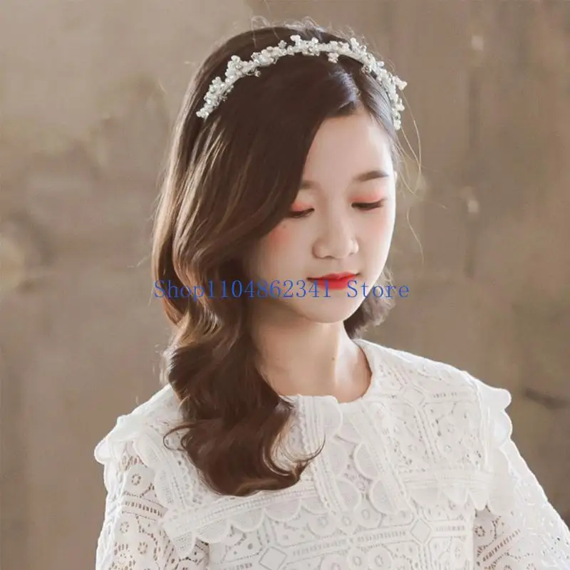 5asd 라인스톤 꽃 머리띠 소녀 헤어후프 웨딩 파티 모자를 쓰고 있죠