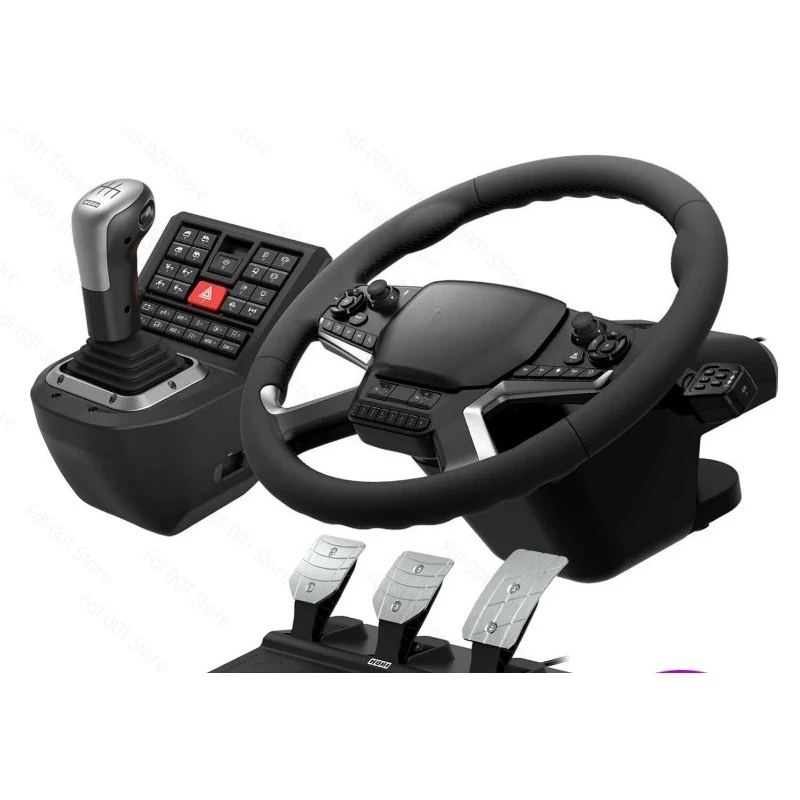 Force Feedback Truck Simulator Steering Wheel Controller Kit for PC Truck Game Emulator