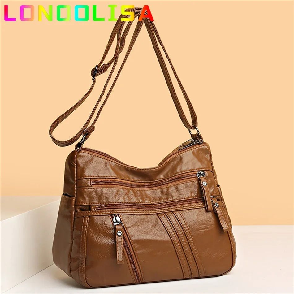 

Ladies Shoulder Messenger Bag Casual Designer Crossbody Bags for Female 2024 PU Leather Women's Travel Bag Purses and Handbags