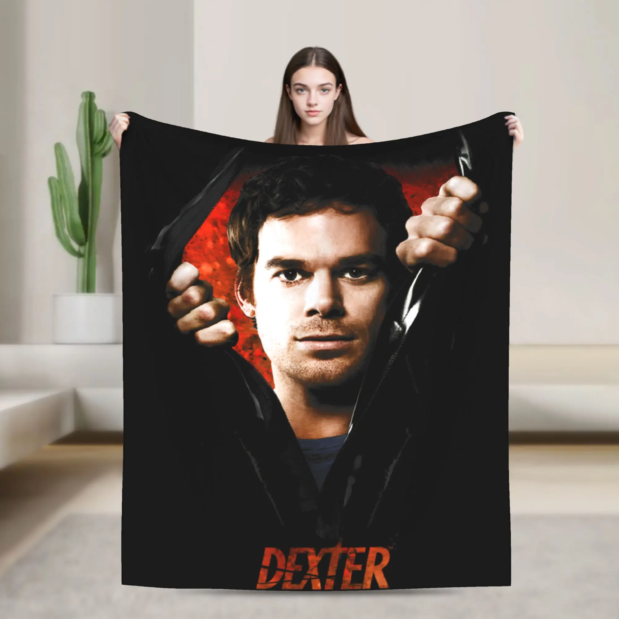 Body Bad Dexter Morgan Knitted Blankets Horror Throw Blankets Summer Air Conditioning Personalised Lightweight Bedsprea,