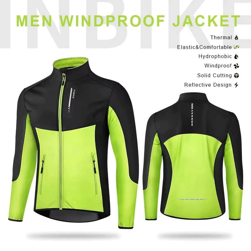 INBIKE Radfahren Reiten Jacken Mann Winter Fahrrad Kleidung Mit Kapuze männer Windjacke Winddicht Rennrad MTBClothes Für Radfahren