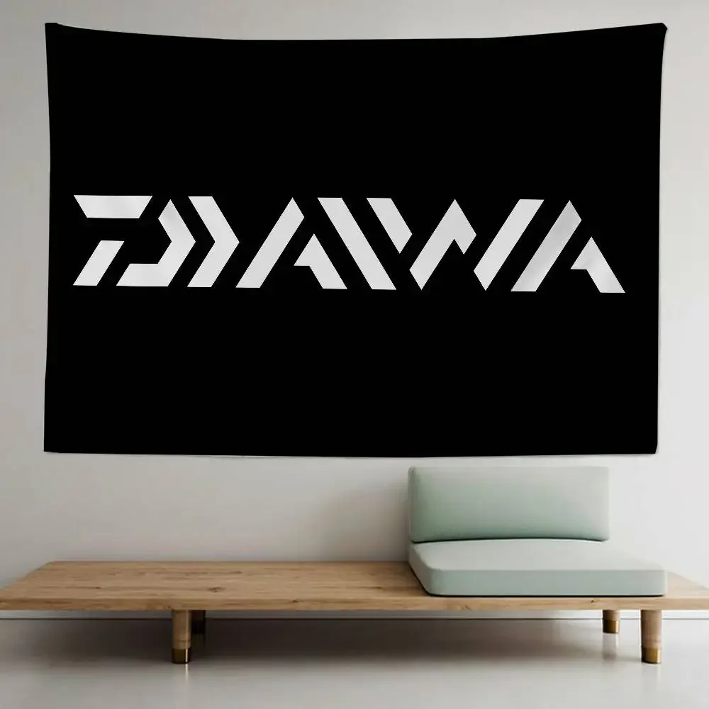 D-Daiwa Fishing 3 Baseball Cartoon Tapestry Home Decoration Hippie Bohemian Decoration Divination Home Decor