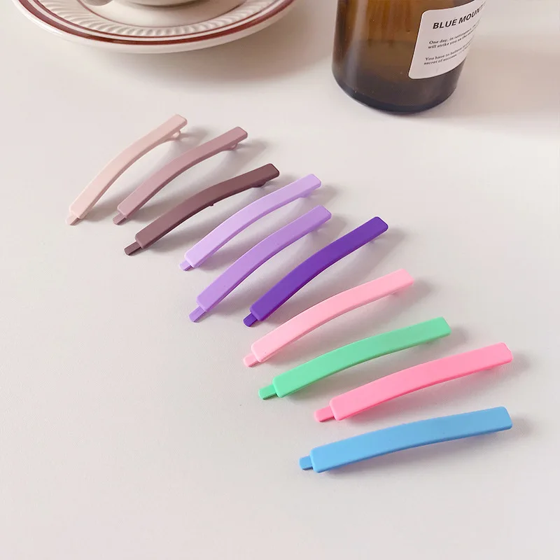 الكورية الحلو الفتيات الحلو دبوس الشعر التدرج اللون الصليب سلس الانفجارات الجانب كليب كسر مشبك شعر حافة كليب لون الحلوى أغطية الرأس