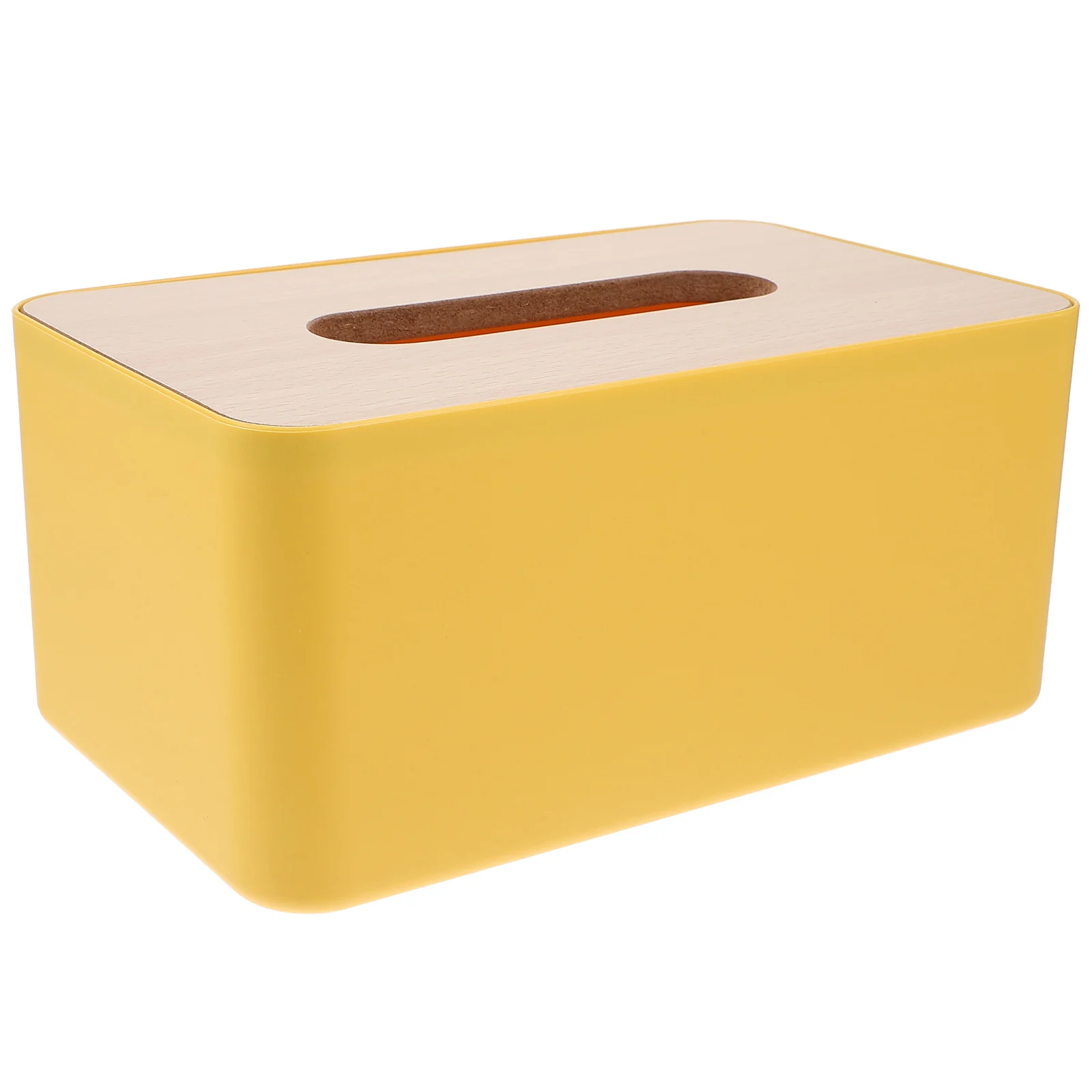 

Wooden Lid Tissue Box Yellow Japanese Style Simple Home Supplies Napkin Holder Compact Size Paper ganizer Storage Container