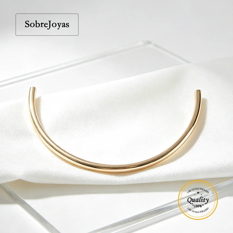 14K Gold Filled Curved Tube Connector 2.0x56.0mm Semicircle for DIY Bracelet Necklace Jewelry Bar Ma